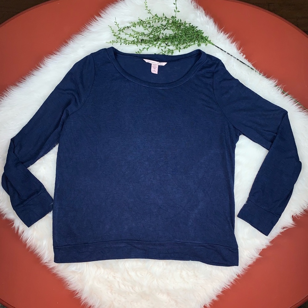 Victoria’s Secret Navy LS Tee~Banded Hem & Sleeves